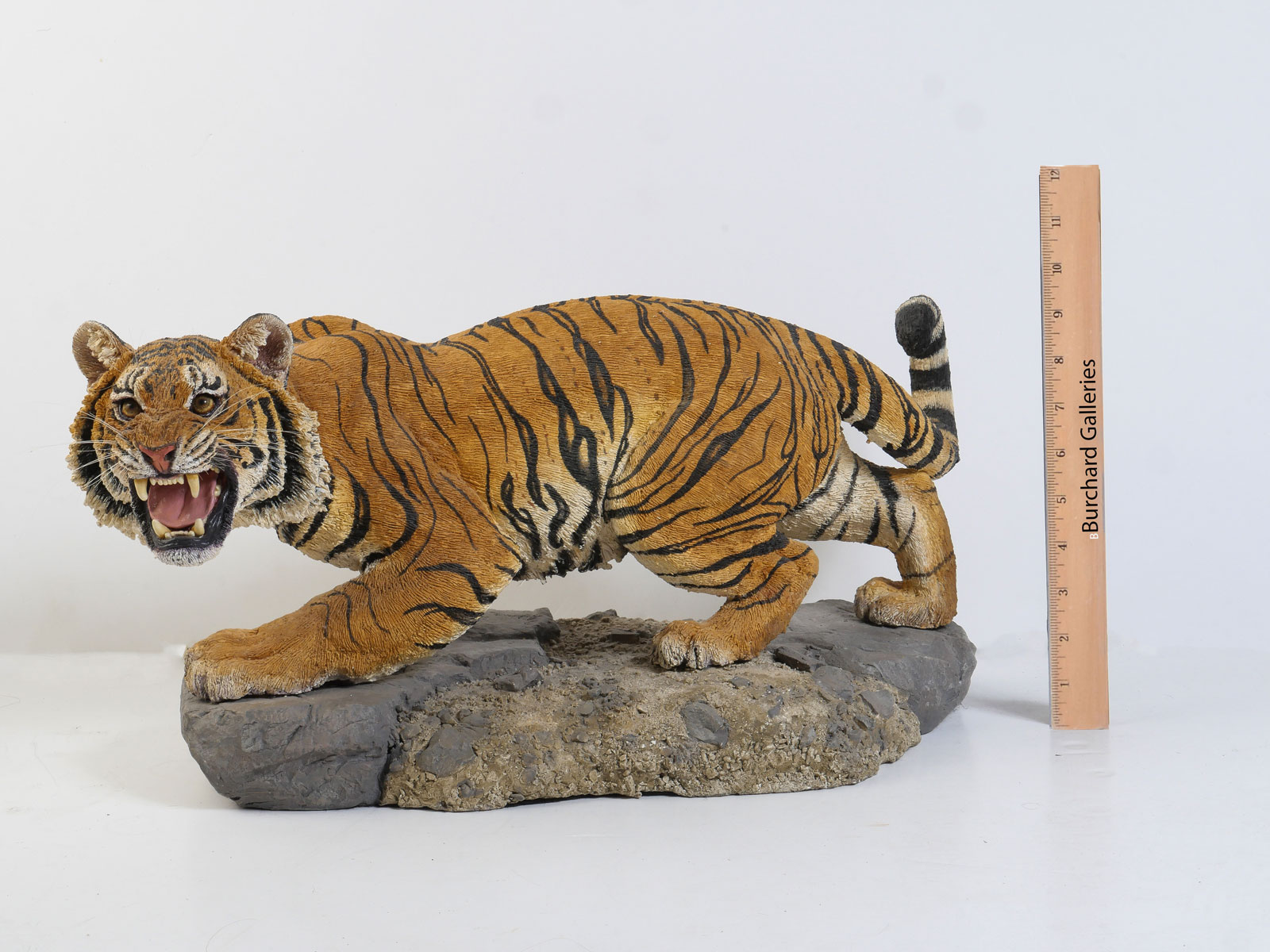 Appraisal: JOHANNA DRUMMOND BENGAL TIGER CLAY SCULPTURE Individually carved clay sculpture