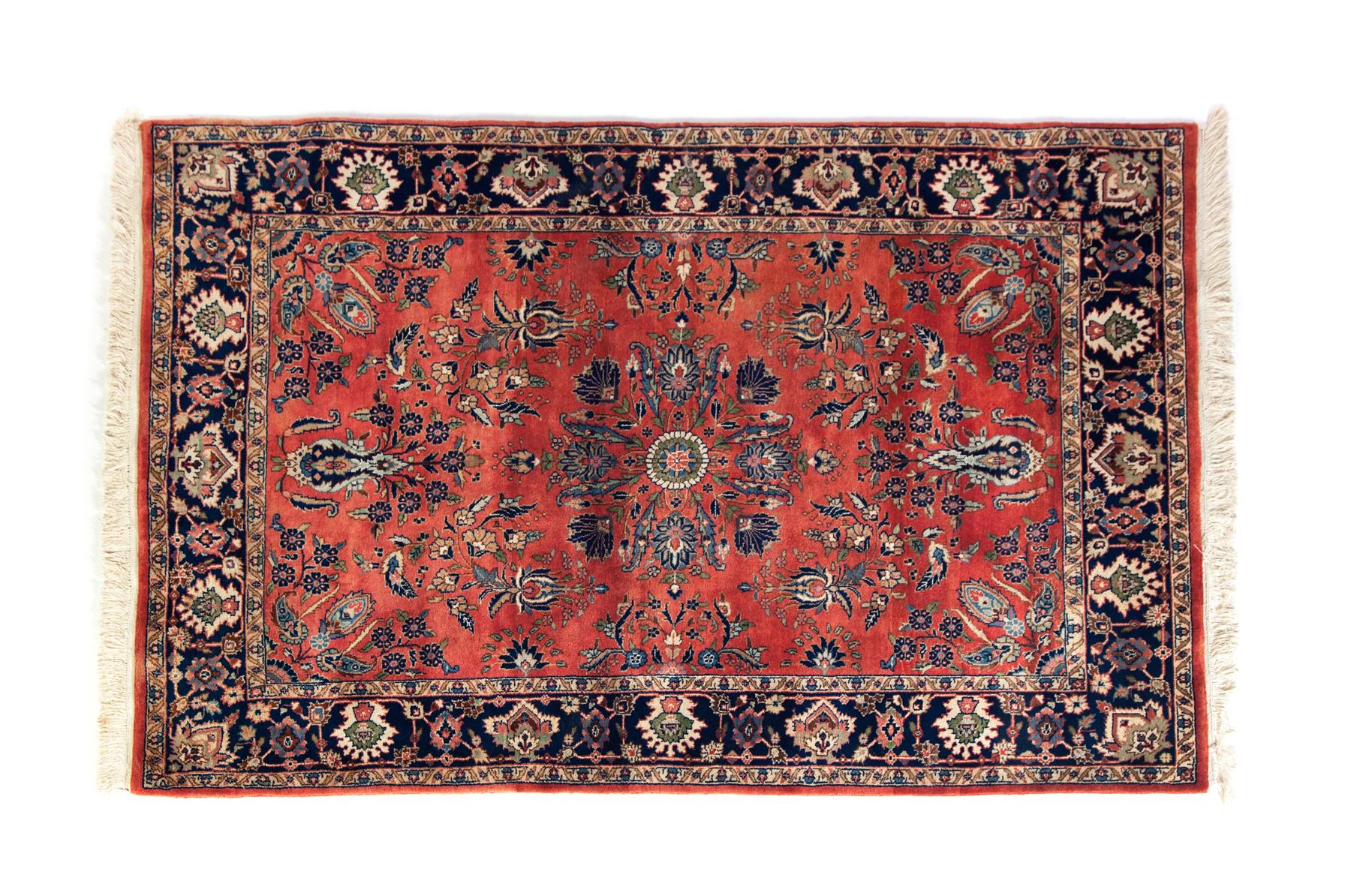 Appraisal: ORIENTAL RUG Second half- th century Indo-Sarouk Salmon ground '