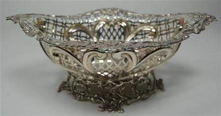 Appraisal: A late Victorian pierced silver bowl retailed by Carrington Co