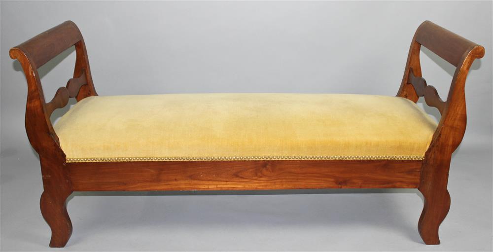 Appraisal: FRENCH PROVINCIAL CHERRYWOOD DAY BED having a cherrywood frame with