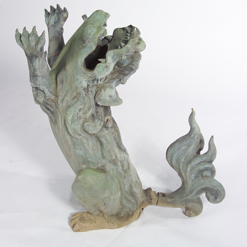 Appraisal: Lead Foo dog turn of the century with external patina