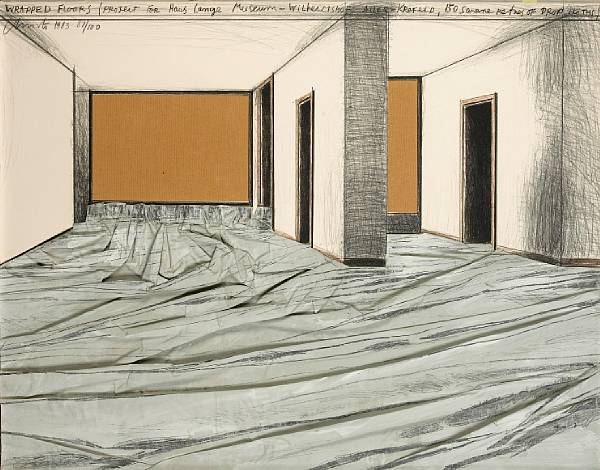 Appraisal: Christo American born Wrapped Floors Project for Haus Lange Museum