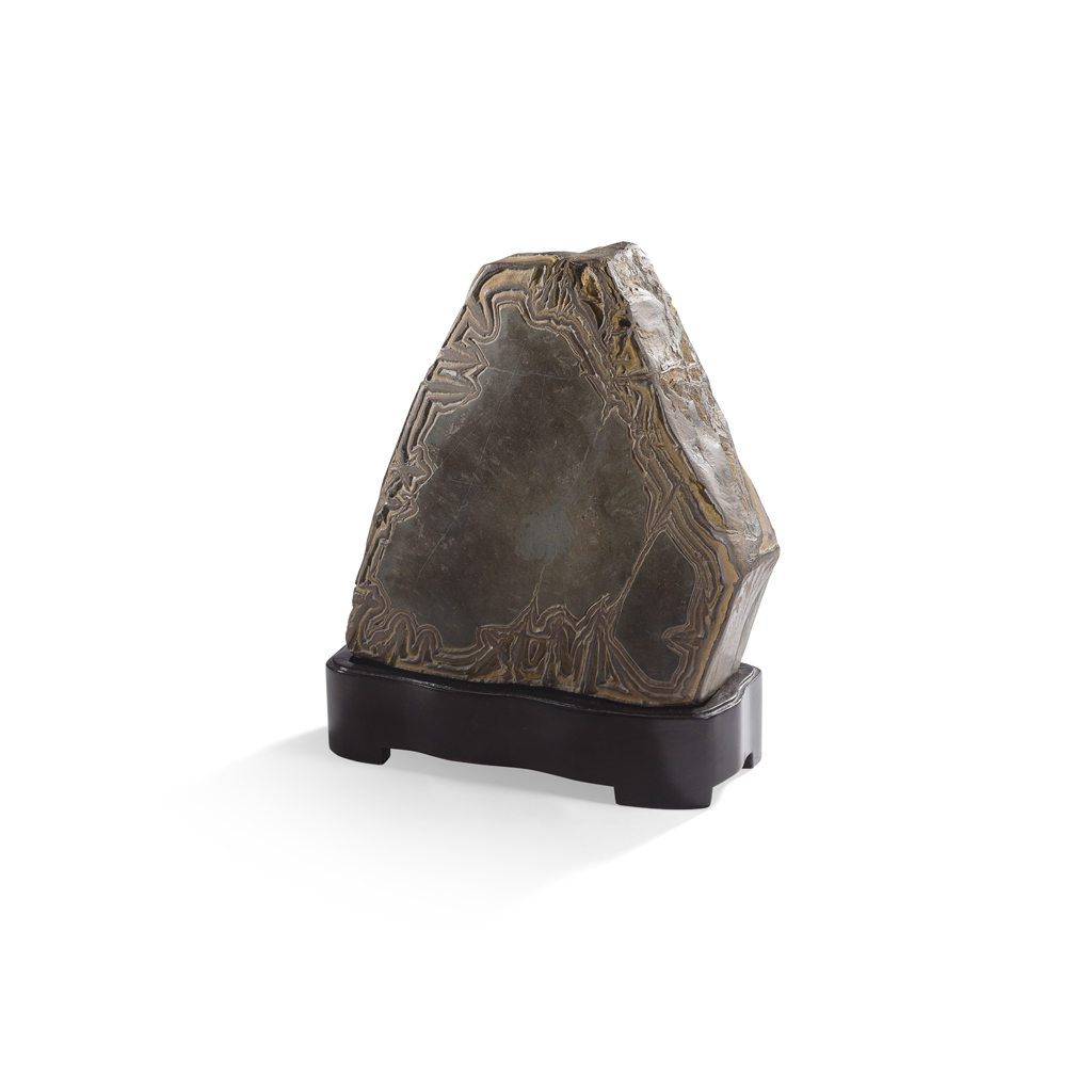 Appraisal: TRIANGULAR SEDIMENTARY CONCRETION SCHOLAR'S ROCK JIE HE SHI the stone