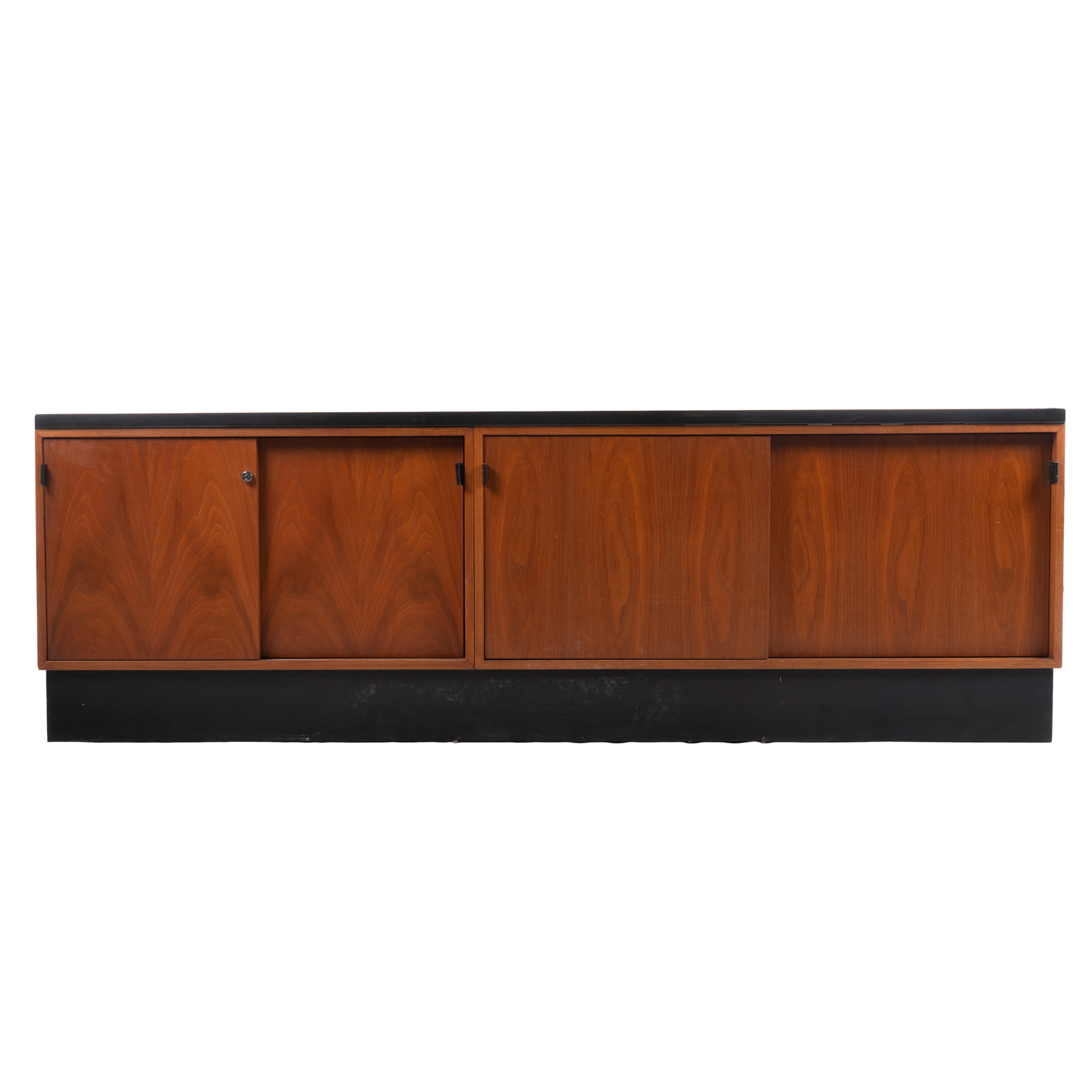 Appraisal: MID-CENTURY STYLE TEAK MARBLE TOP CREDENZA st century custom teak