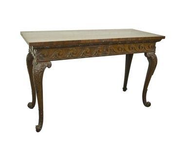 Appraisal: A mid th Century Chippendale period hall table the frieze