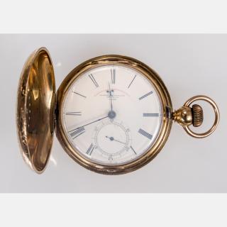 Appraisal: A James Stoddart London kt Yellow Gold Railroad Timekeeper Pocket