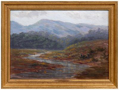 Appraisal: Louis Rowell painting Tryon North Carolina - mountain landscape possibly