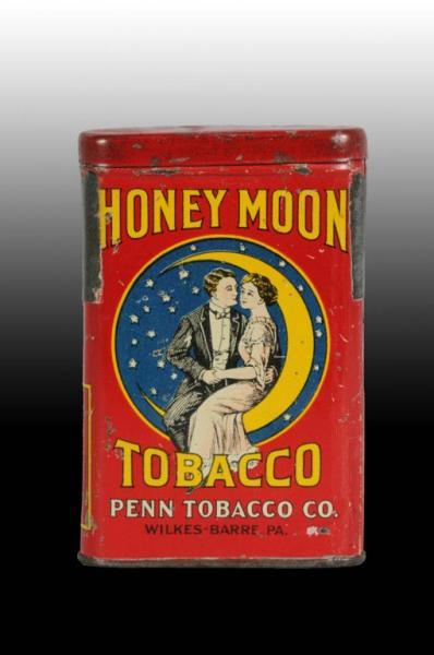 Appraisal: Honey Moon Vertical Pocket Tobacco Tin Description Manufactured by Penn