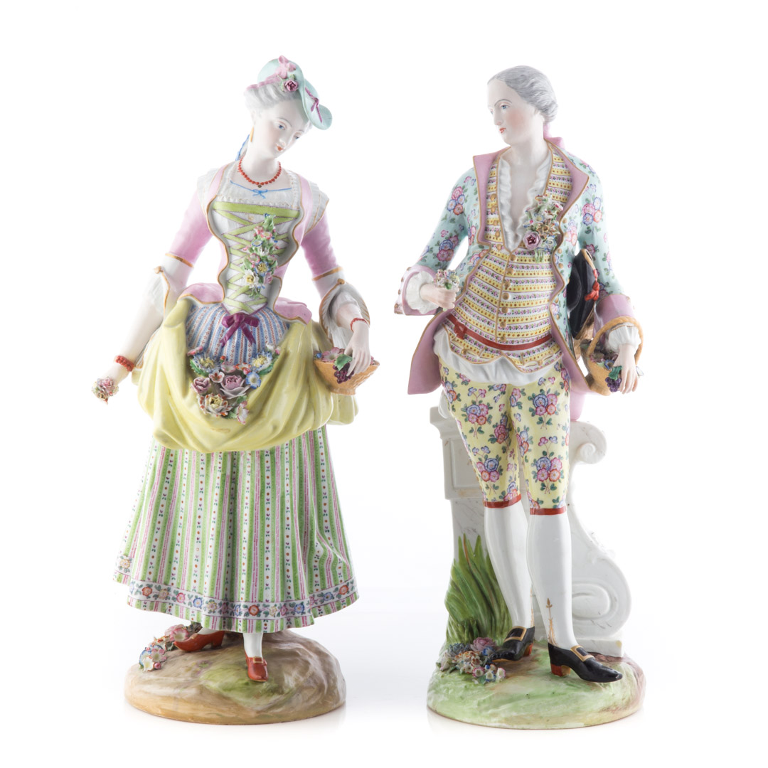 Appraisal: Pair German porcelain figures late th early th century each