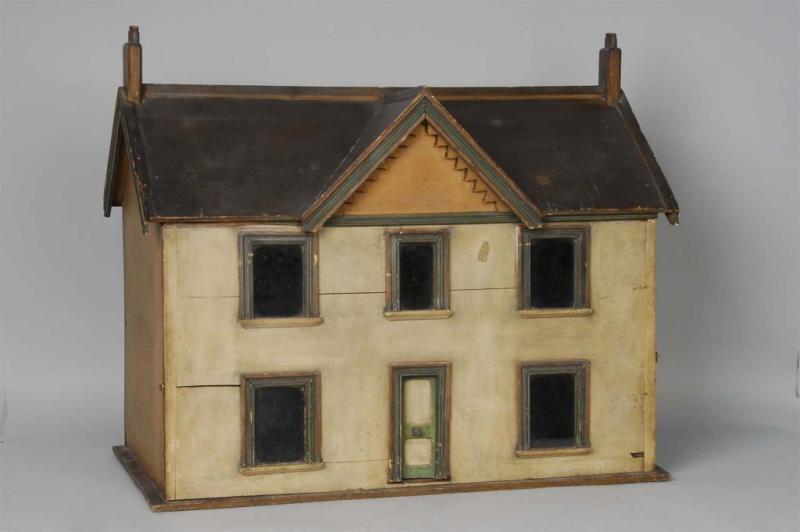 Appraisal: Wooden Folk-Art Dollhouse Description Nice and unusual item Two latches