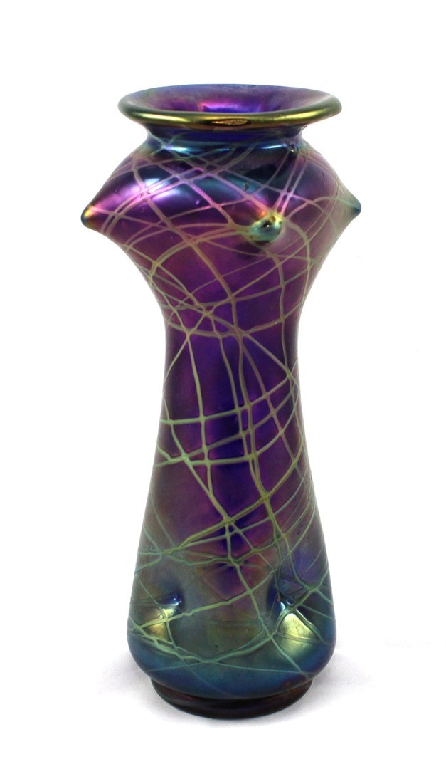 Appraisal: An Austrian iridescent glass vase possibly Loetz cm high Illustrated