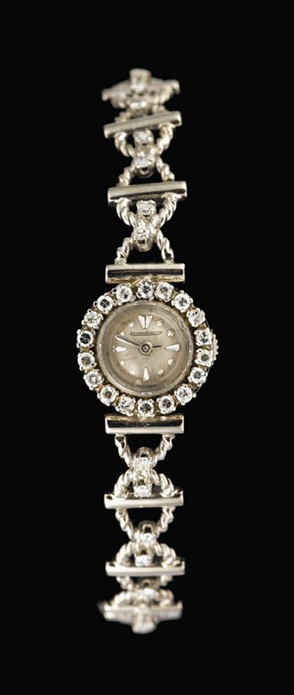 Appraisal: Lady's karat white gold wristwatch Jaeger-Le Coultre Petite round case