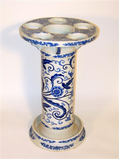 Appraisal: Japanese Arita style umbrella stand th century Of circular form