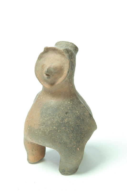 Appraisal: PREHISTORIC POTTERY EFFIGY BOTTLE Mississippian culture ca - Paul Vernon