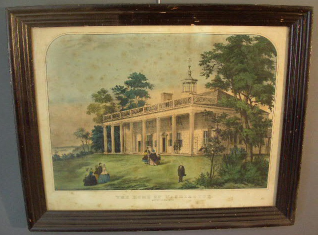 Appraisal: Print The Home of George Washington Mount Vernon VA unmarked