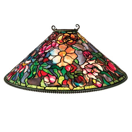 Appraisal: Tiffany Studios Leaded Favrile Glass and Bronze Bouquet Hanging Shade