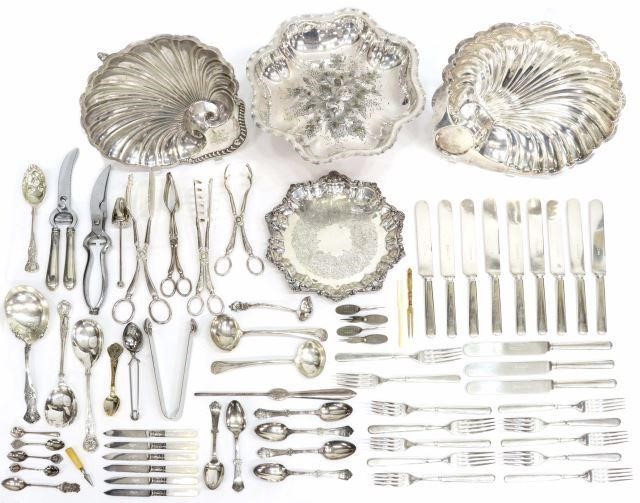 Appraisal: lot Large collection of silverplate and stainless tableware flatware and