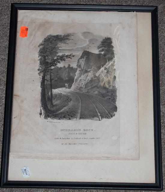 Appraisal: Maryland Landmarks Three lithographs depicting scenes of the early B