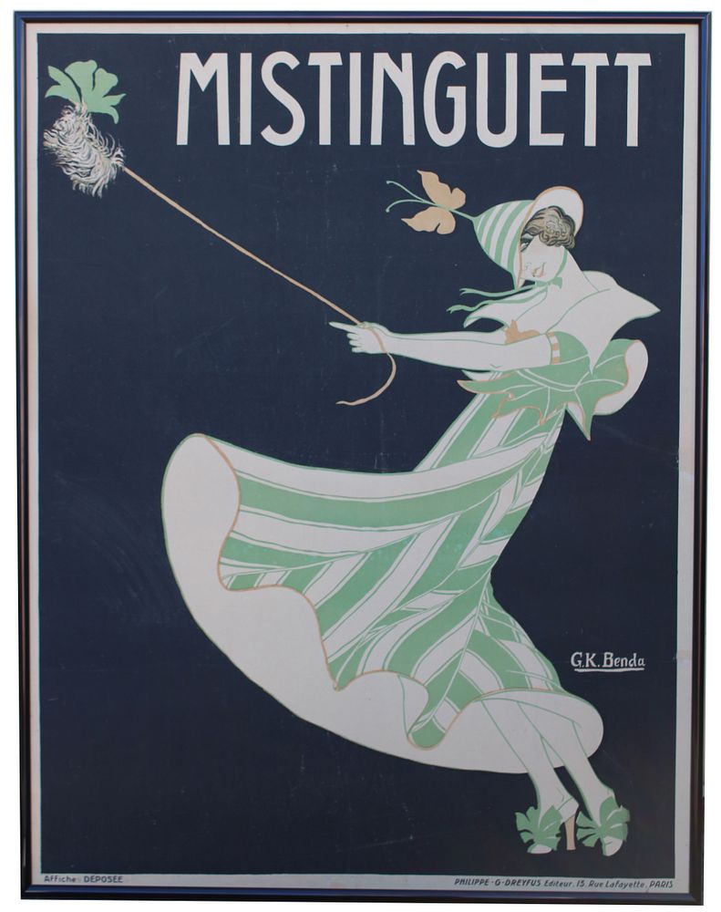 Appraisal: Mistinguett by Georges K Benda Poster ARTIST G K BENDA