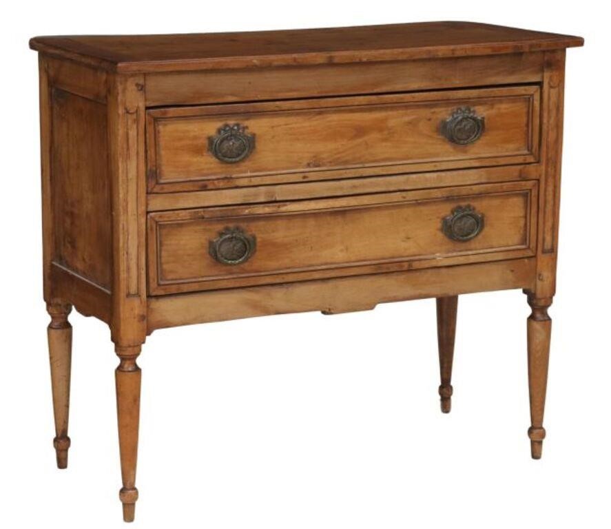 Appraisal: Louis XVI style commode th c two drawers rising on