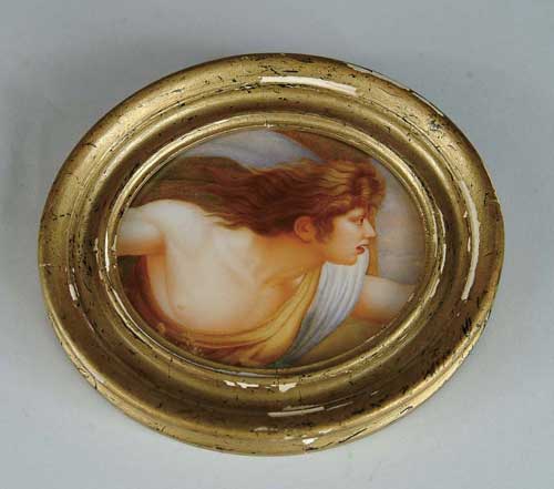 Appraisal: UNSIGNED th Century MINIATURE PAINTING OF YOUNG MAN Horizontal oval