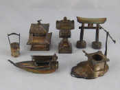 Appraisal: A group of Chinese silver condiment pieces comprising an arch