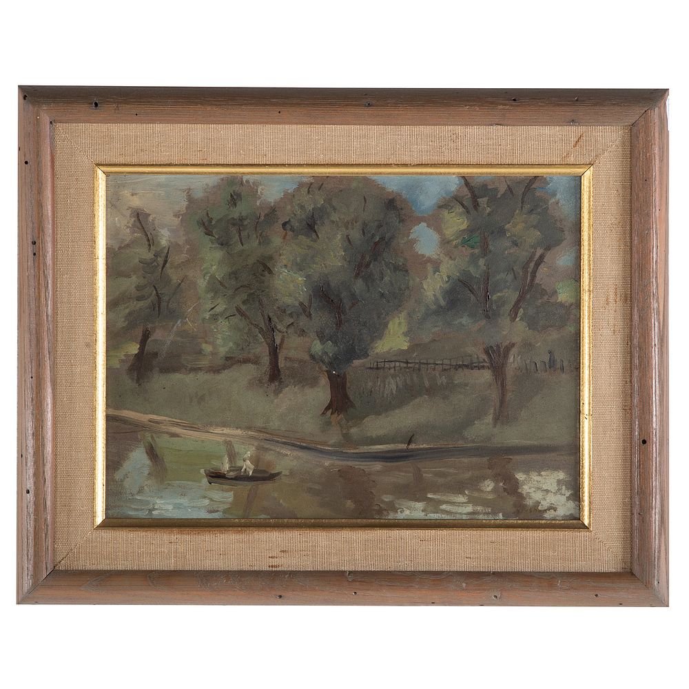 Appraisal: Jacob Glushakow Druid Hill Park oil on board American -