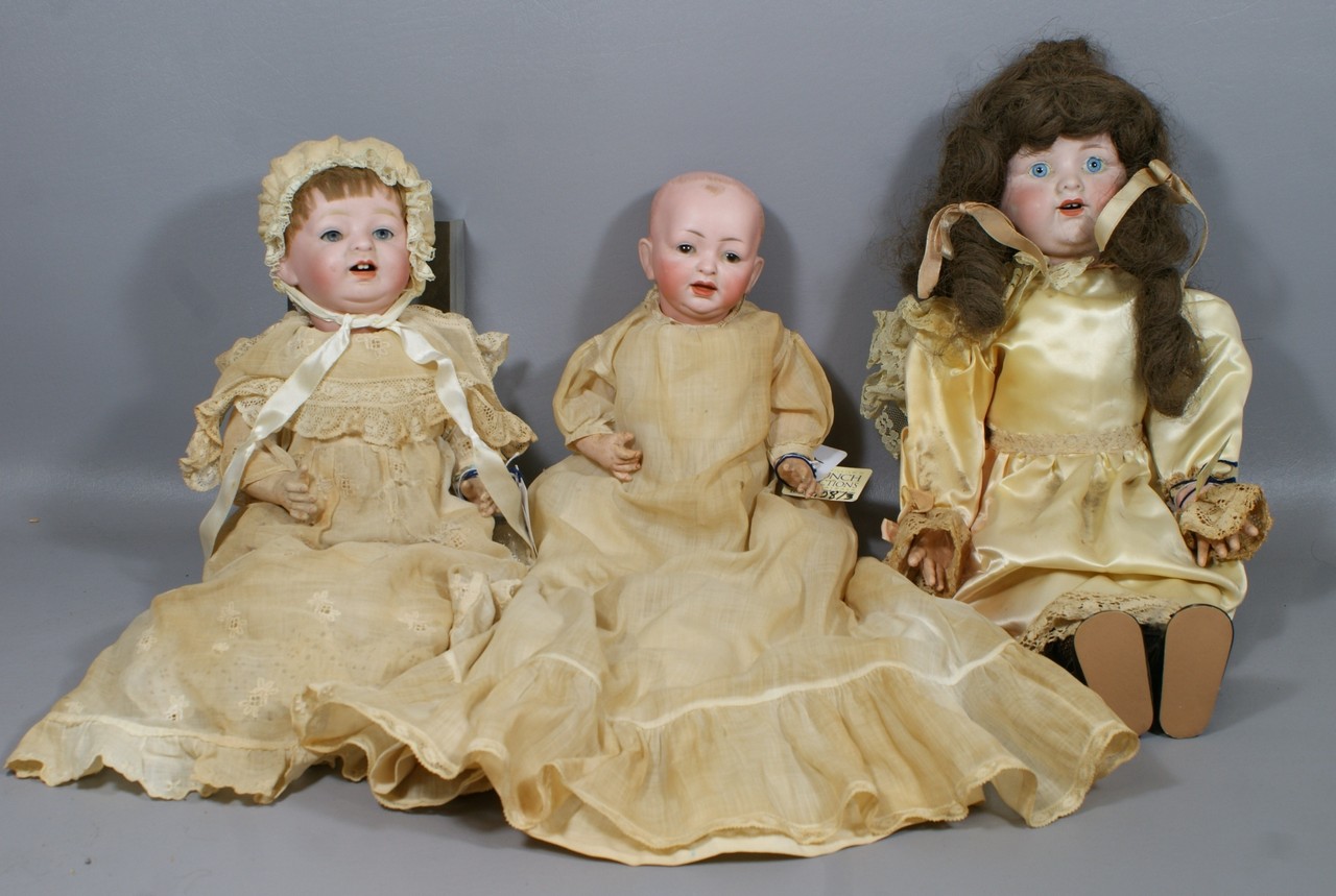 Appraisal: Bisque Head Baby Dolls including a Hertel and Schwab incised