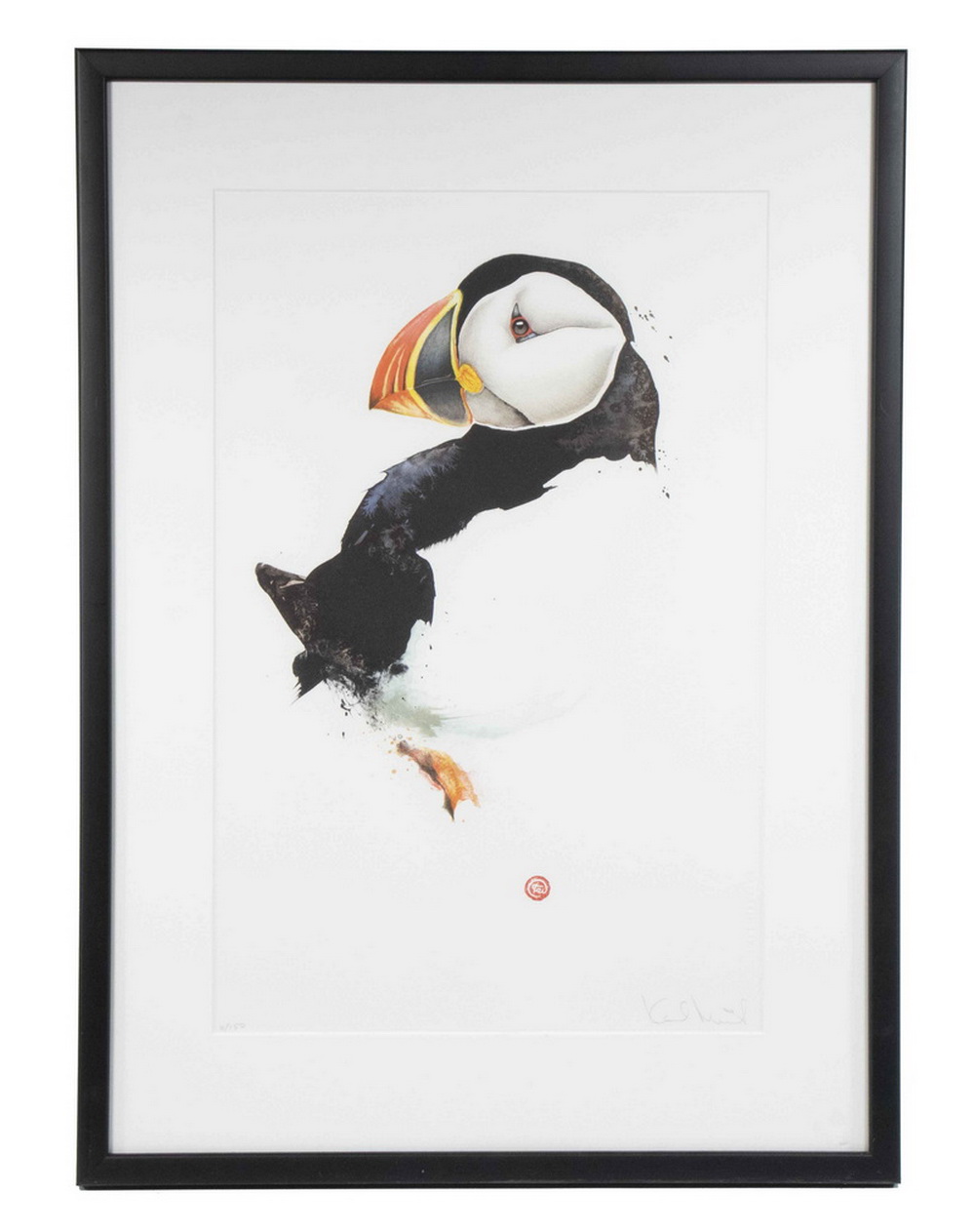 Appraisal: KARL MARTENS CA SWEDEN - Puffin giclee print from the