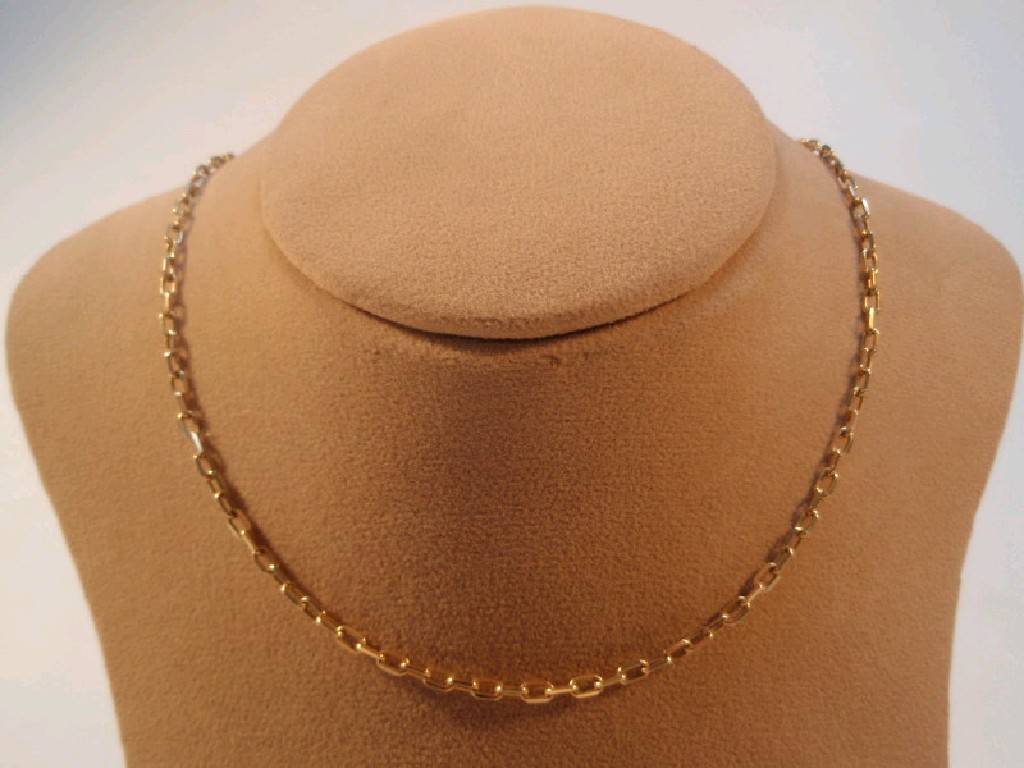 Appraisal: A curb link neckchain stamped cm long g