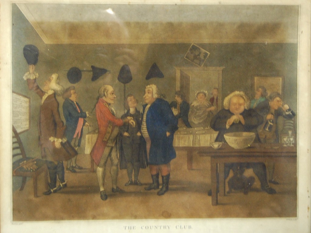 Appraisal: Pair of George Bunbury engravings 'The Smoaking Club' and 'The