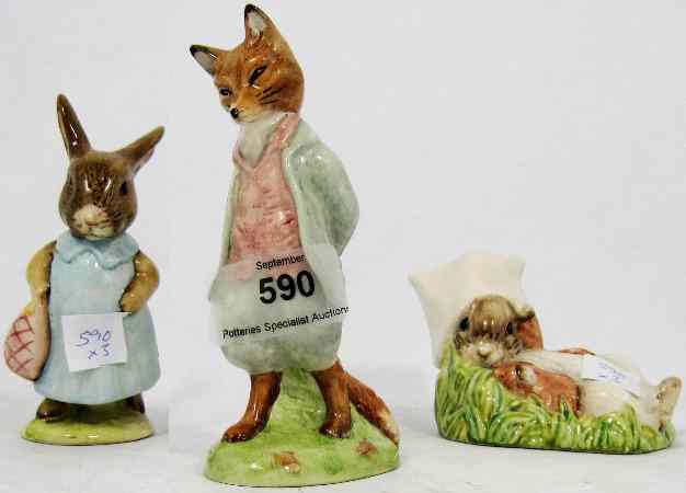 Appraisal: Royal Albert Beatrix Potter Figures Mrs Flopsy bunny Benjamin Wakes