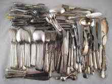 Appraisal: A large quantity of silver plated flatware grape shears etc