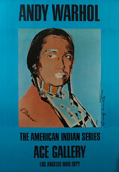 Appraisal: Andy Warhol American - The American Indian Series Ace Gallery