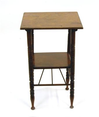 Appraisal: A mahogany occasional table designed by E W Godwin square