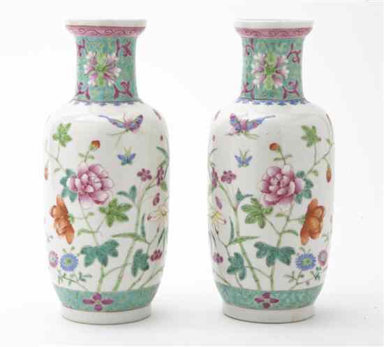 Appraisal: A Pair of Chinese Porcelain Vases each of baluster form