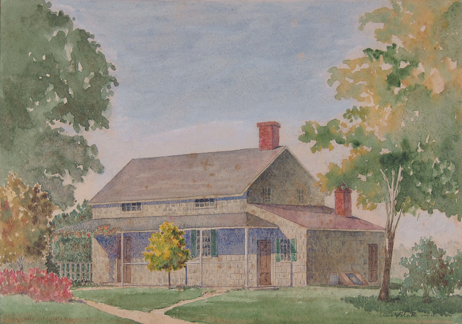 Appraisal: BLAKE Charles American - ''Edgar Allen Poe's Fordham Cottage'' Watercolor