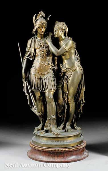 Appraisal: A Fine French Bronze Group of Aeneas Taking Leave of