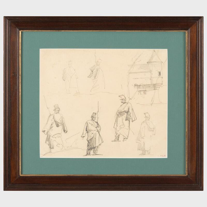 Appraisal: douard Detaille - A Scottish Highlander Pencil on paper unsigned