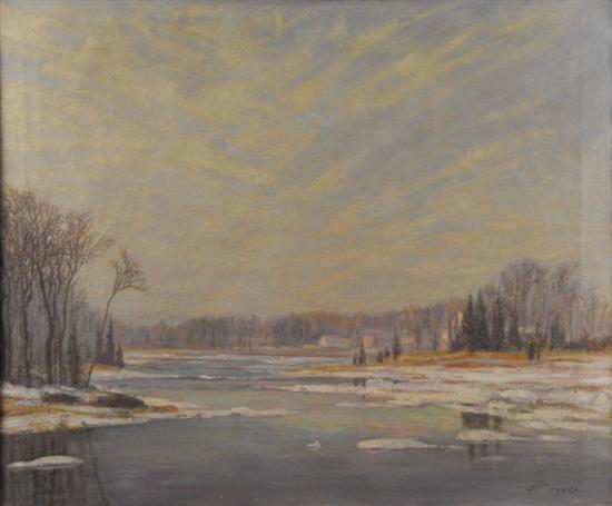 Appraisal: FRANKLIN WHITING ROGERS American - DUXBURY MARSH IN WINTER oil