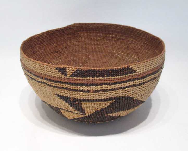 Appraisal: NATIVE AMERICAN HUPA BASKET HAT hand woven using natural grasses