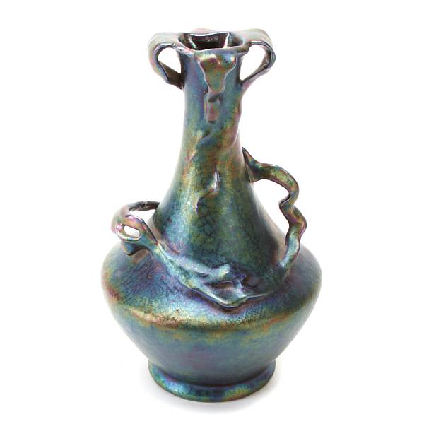 Appraisal: Property from a Southwestern Collection circa green-blue glaze with applied