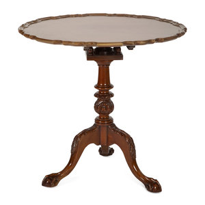 Appraisal: A George II Style Mahogany Tilt-Top Table Height inches Property