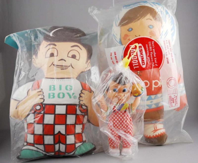 Appraisal: Lot of Food Related Advertising Dolls Description Mail-In's including two