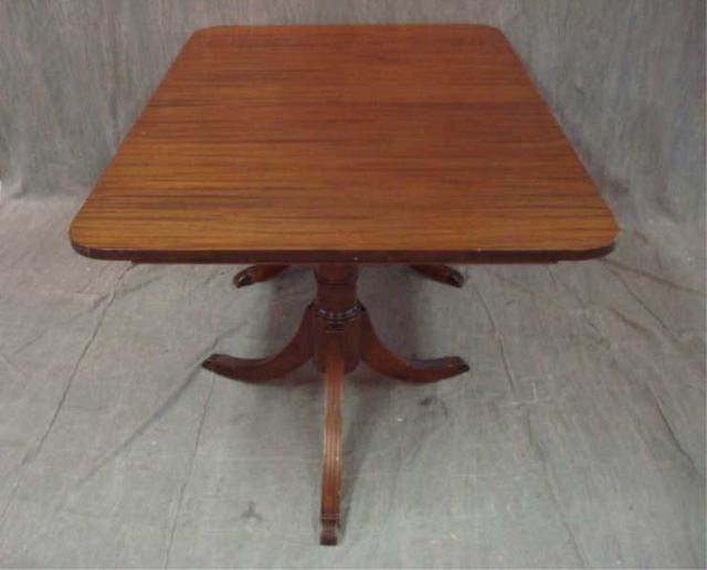 Appraisal: Twin pedestal mahogany dining table w leaves Property from New