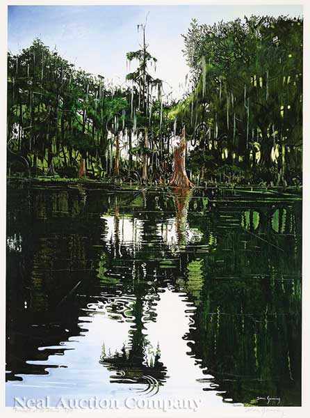 Appraisal: Simon Gunning American Louisiana b Twilight at Barataria gicl e