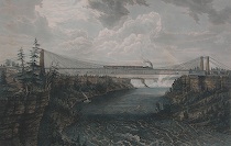 Appraisal: Ferdinand Richardt American ca The Great International Suspension Bridge engraved