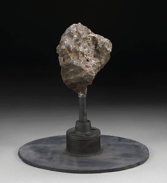 Appraisal: Campo Meteorite on Metal Stand Iron coarse octahedrite Gran Chaco