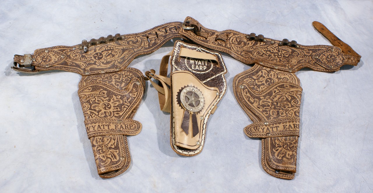 Appraisal: Wyatt Earp holsters one double one single