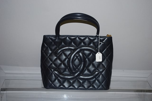 Appraisal: Chanel black quilted leather handbag Cert